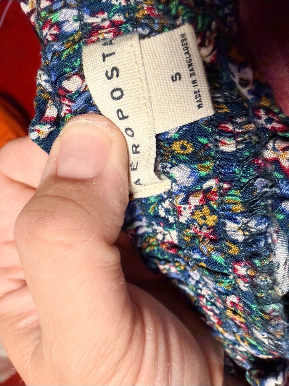 Aeropostale Blue Floral Mini Skirt